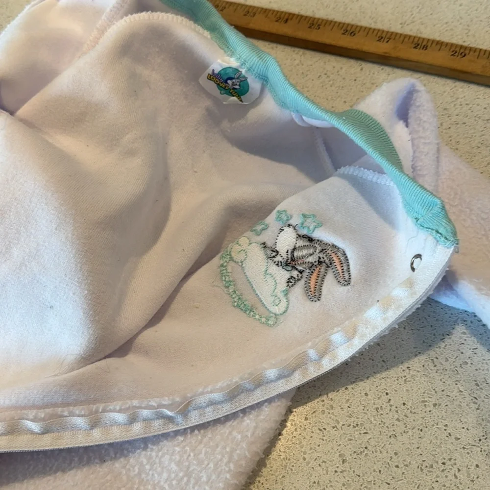 Bugs bunny vintage 1999 sleeper baby w embroidered good night, baby bugs no size